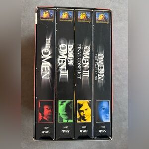 The Omen: The Complete Collection (VHS, 2000, 4-Tape Set) Vintage Horror. BB
